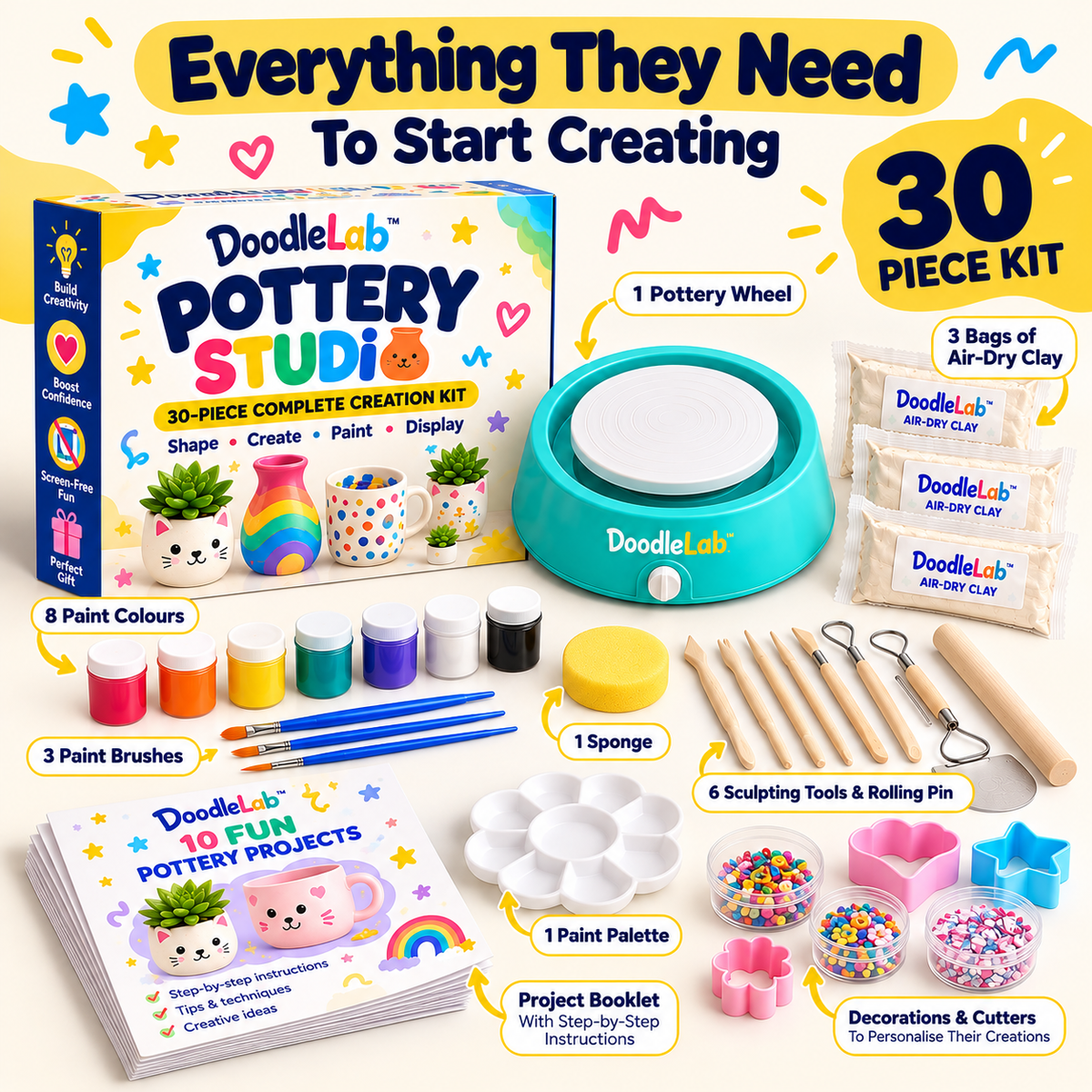 DoodleLab Pottery Studio Complete Kit